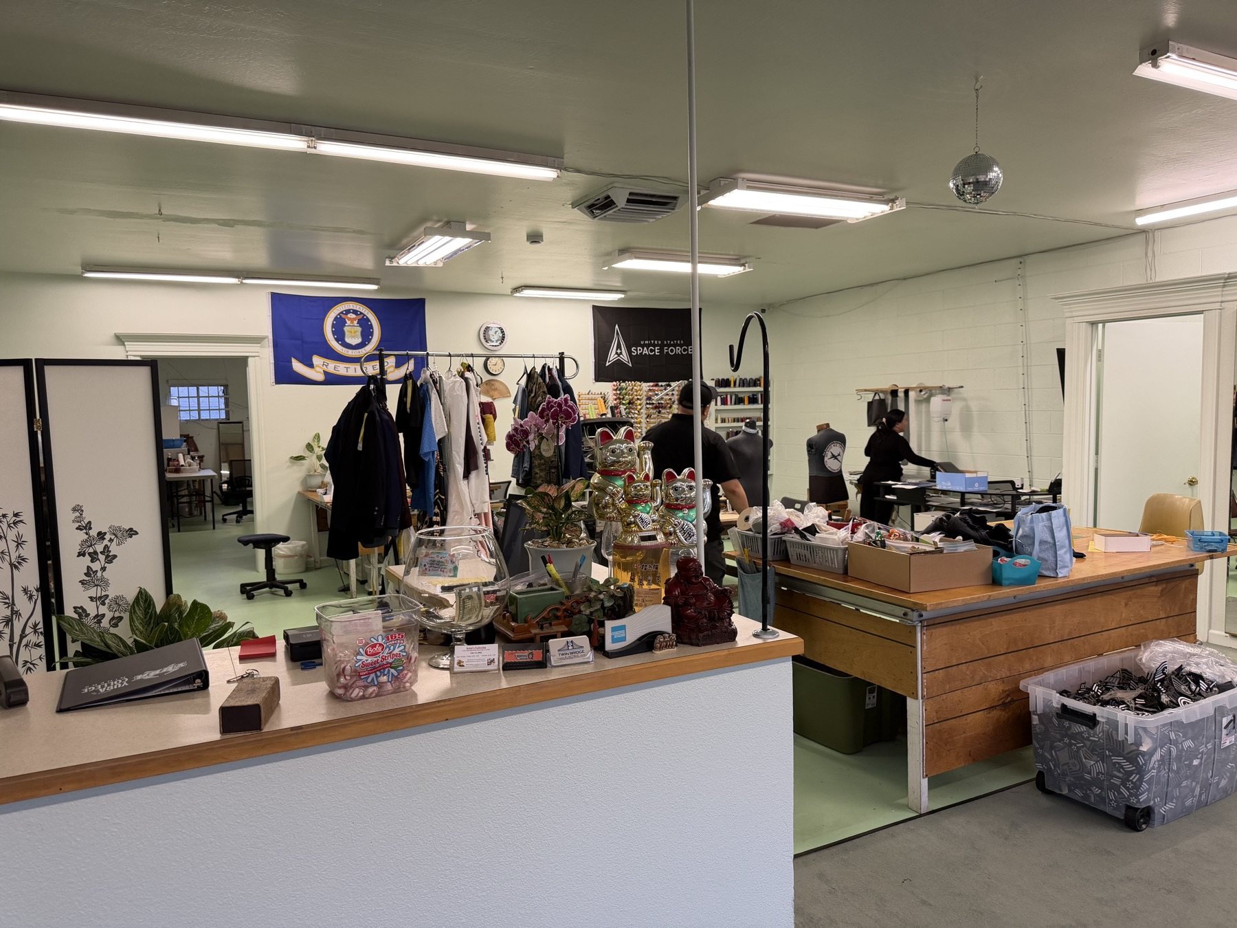 Inside the Relai's Tailoring shop in Marysville
